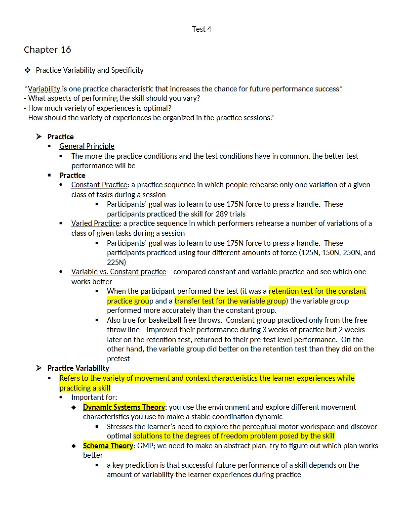 Practice Variability (Chapter 16)