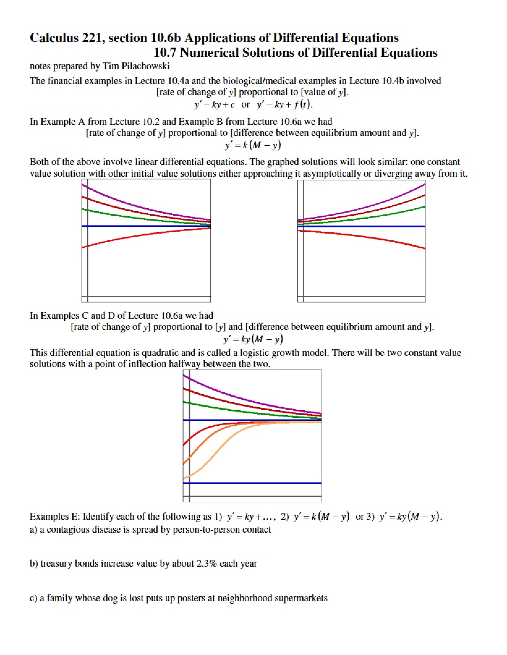 Differential Equations Applications