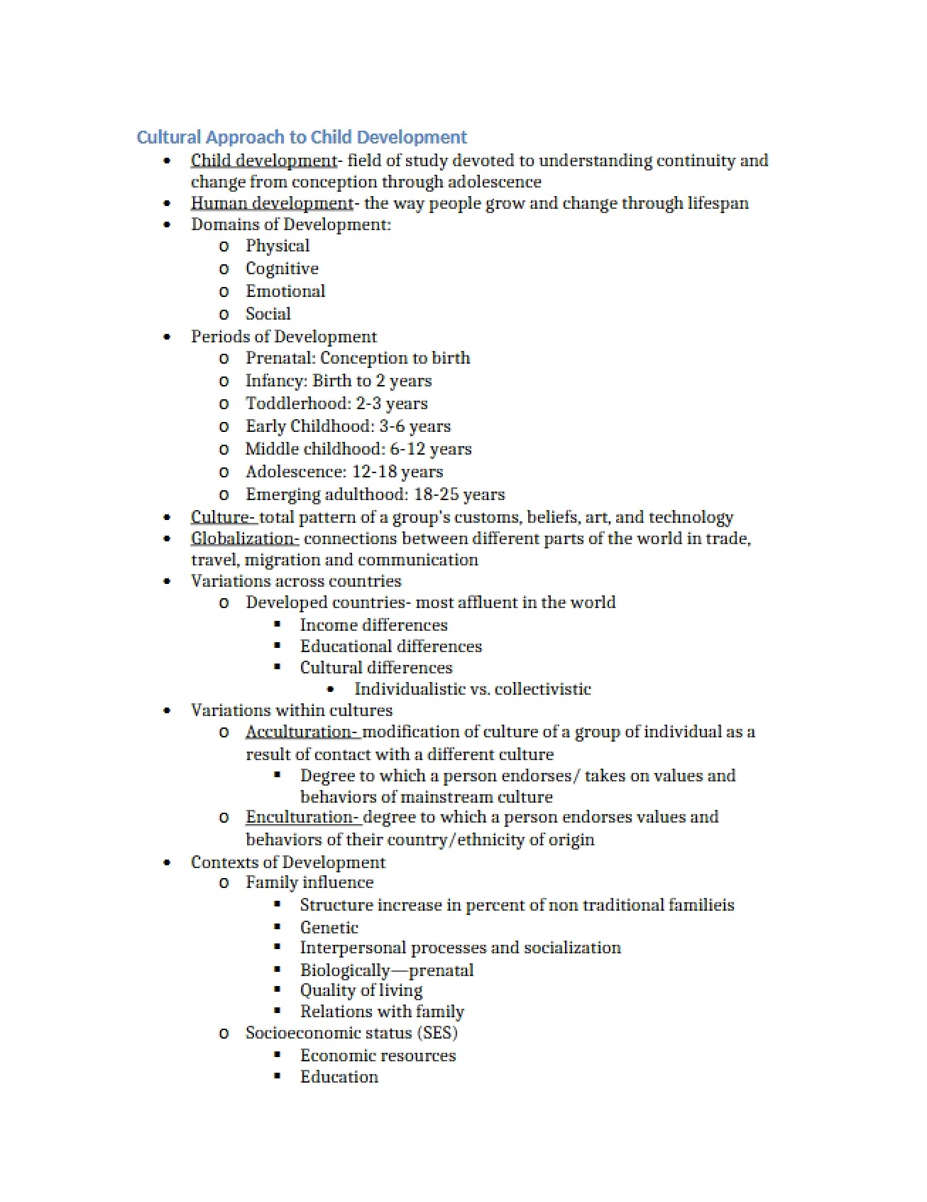 Exam Five Child Psychology