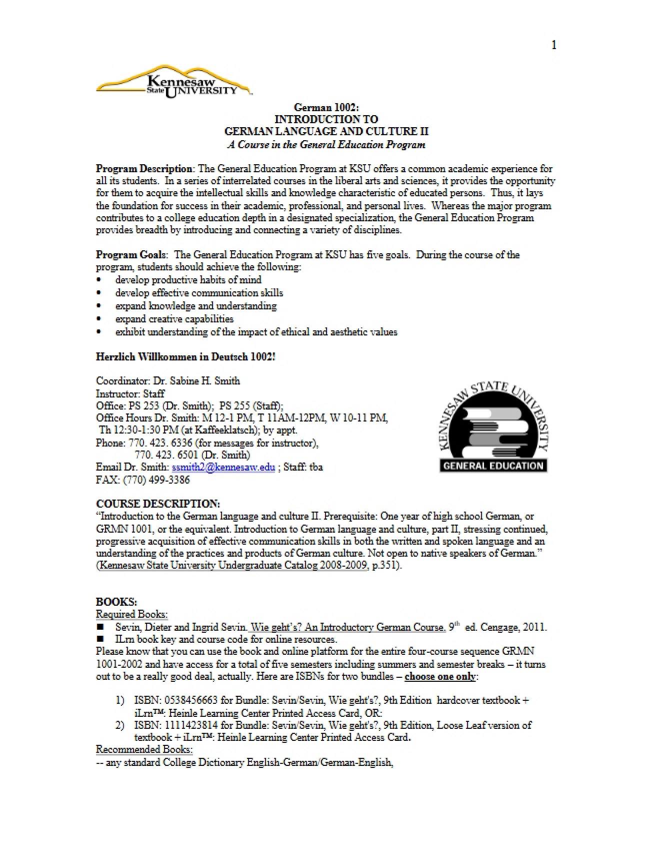 GRMN 1002 Instructional Material
