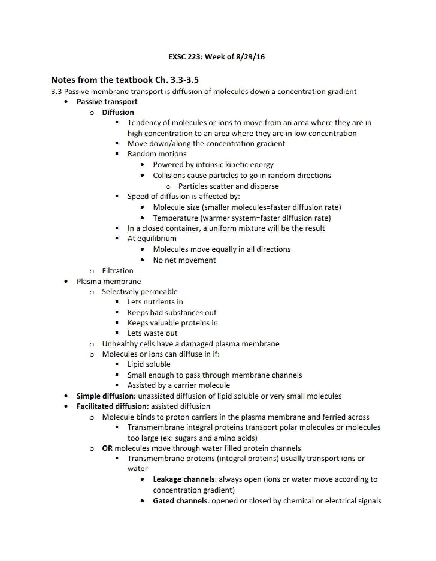 Lecture Notes from August 29
