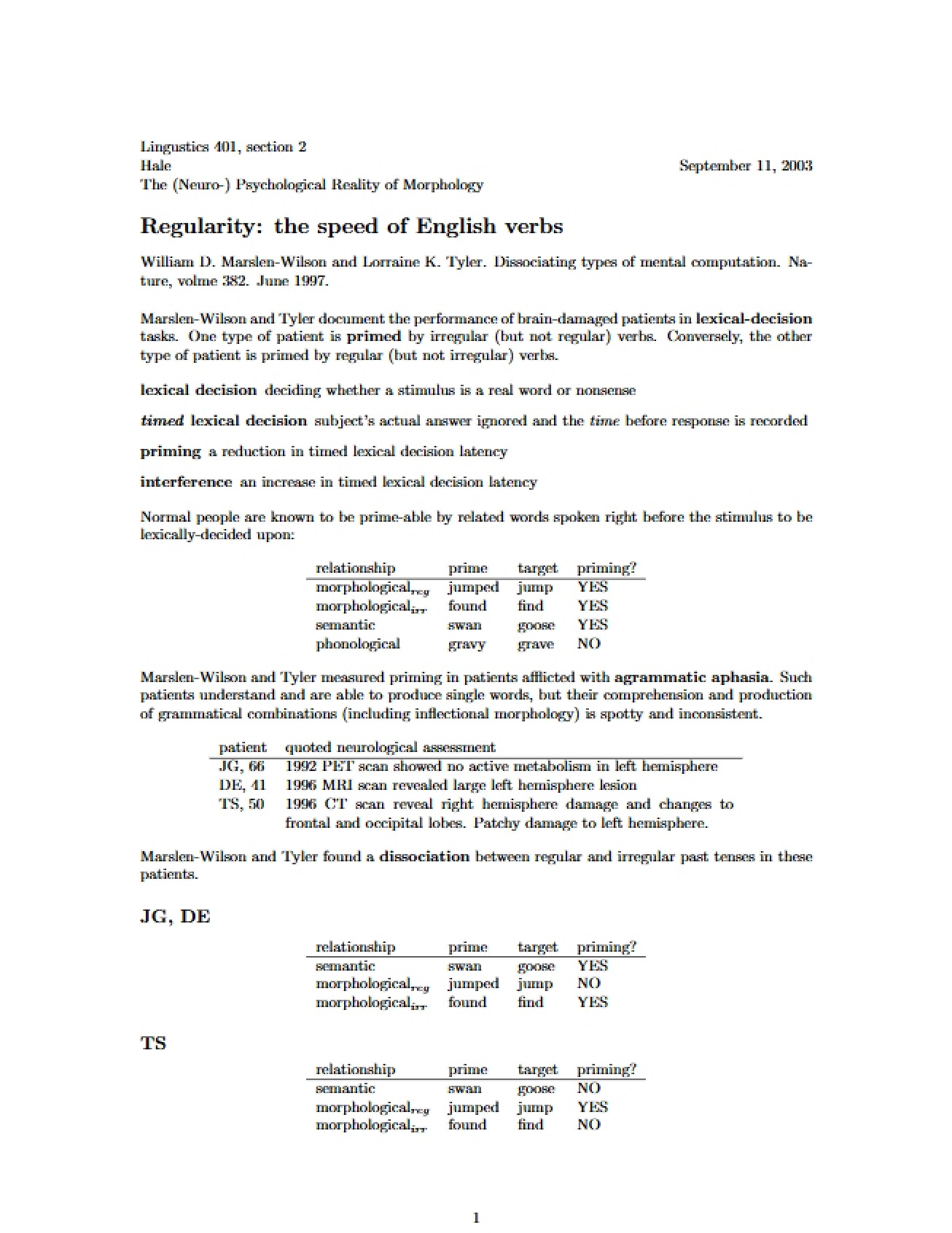 English Verbs Speed Regularity