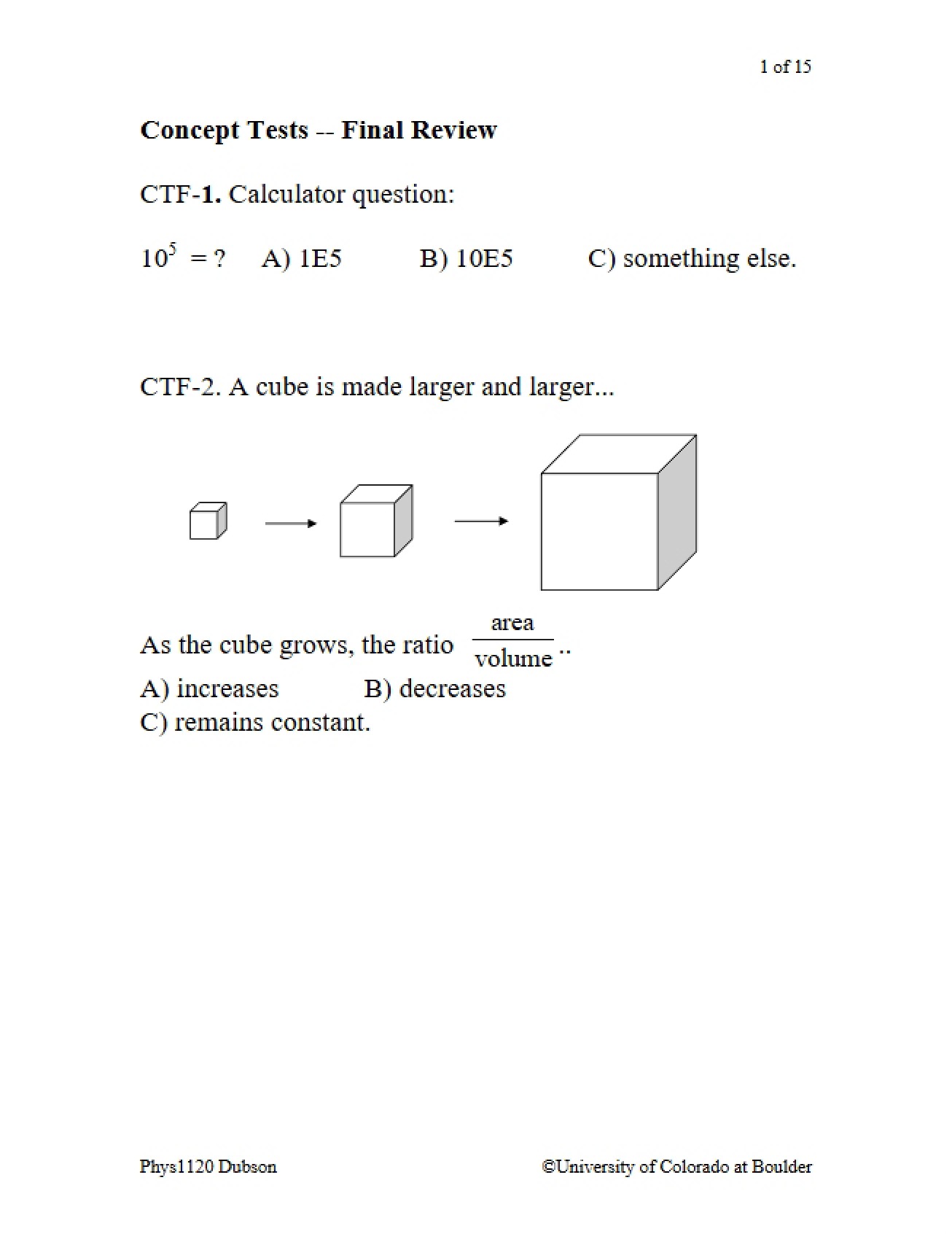 Final Exam Review (First Instance)