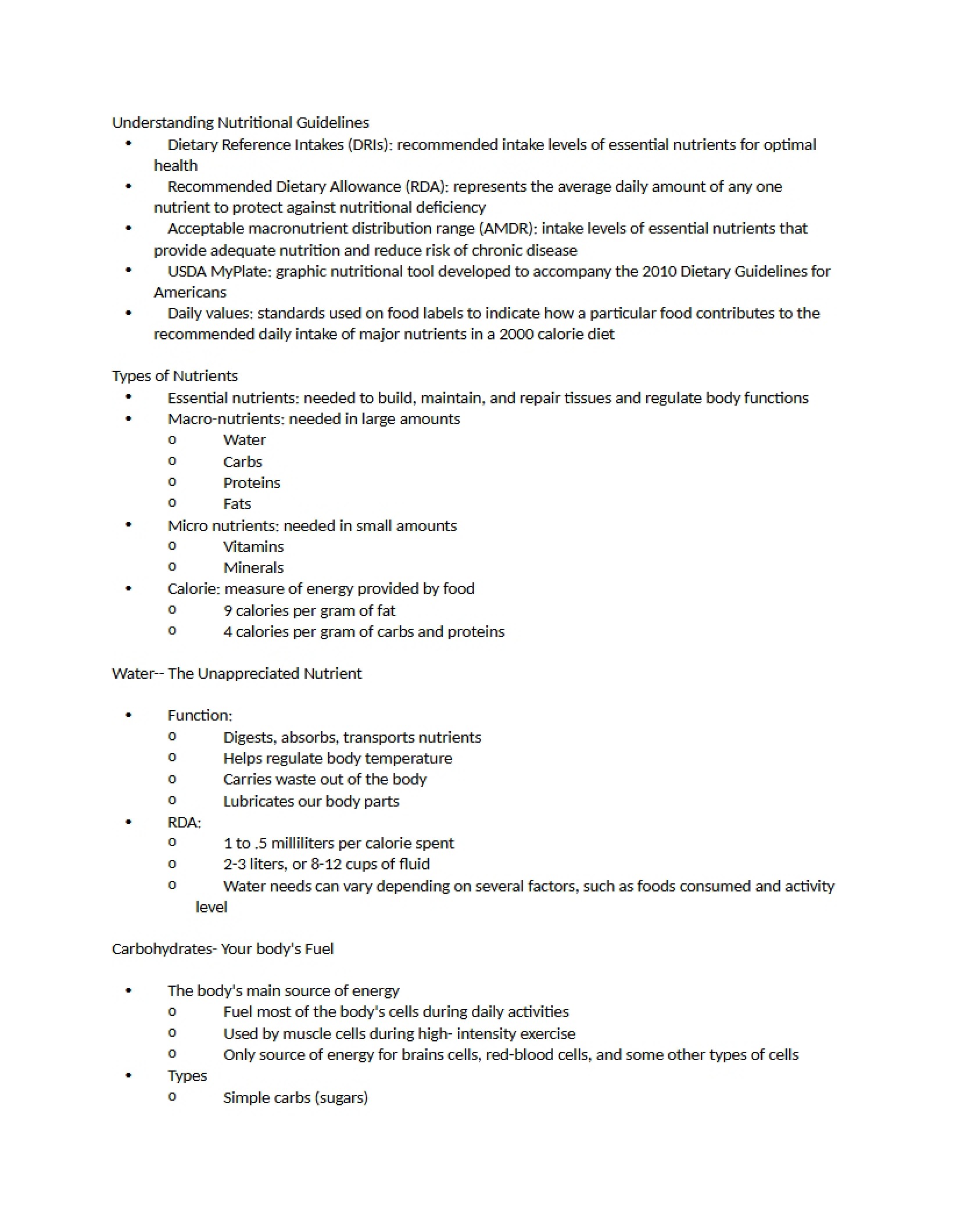 Class Notes for Chapter 5
