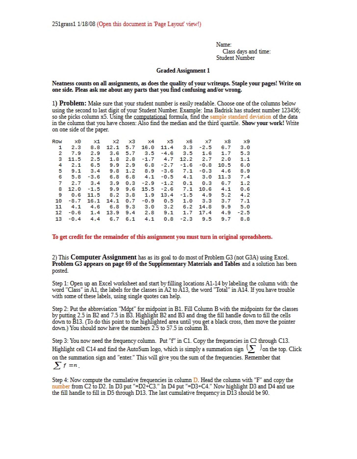 Assignment One Graded (ECO 251)