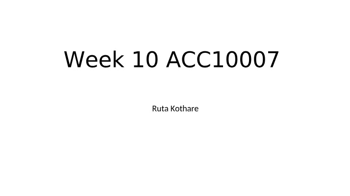 ACC10007 Week 10 - Ruta