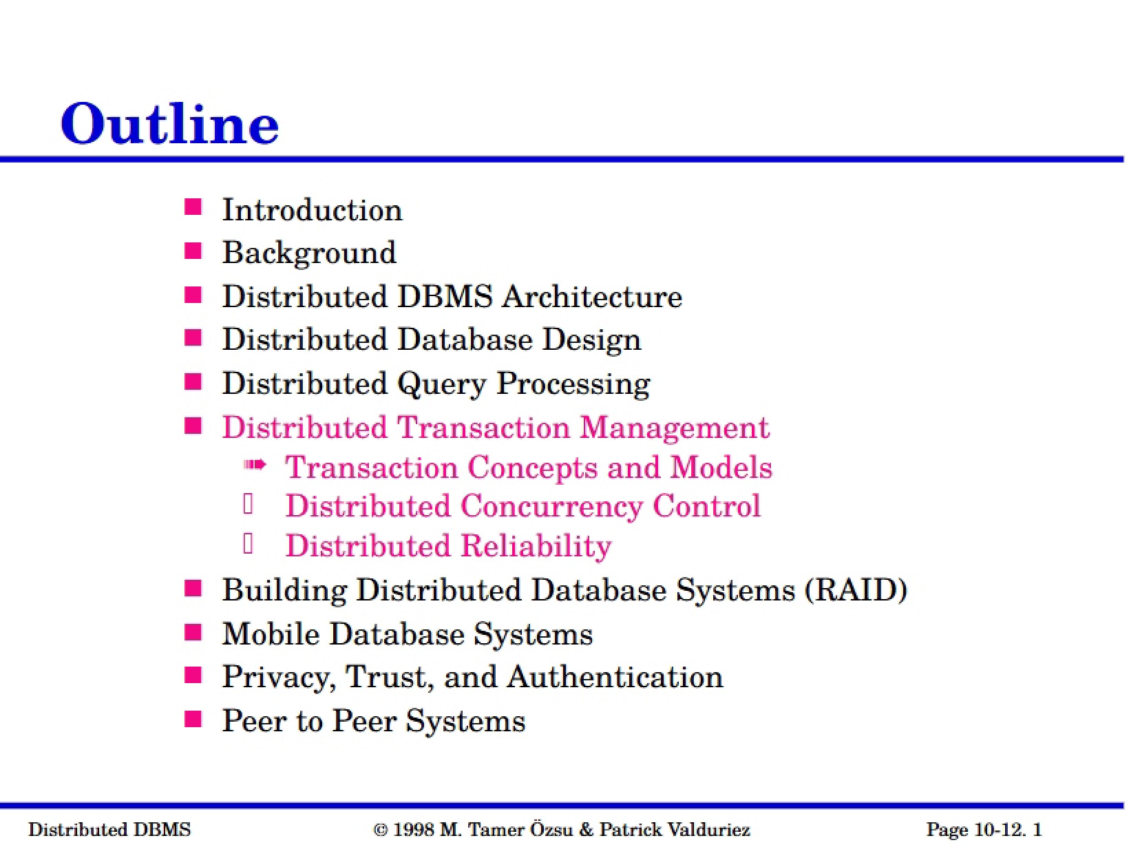 Distributed Databases Lecture
