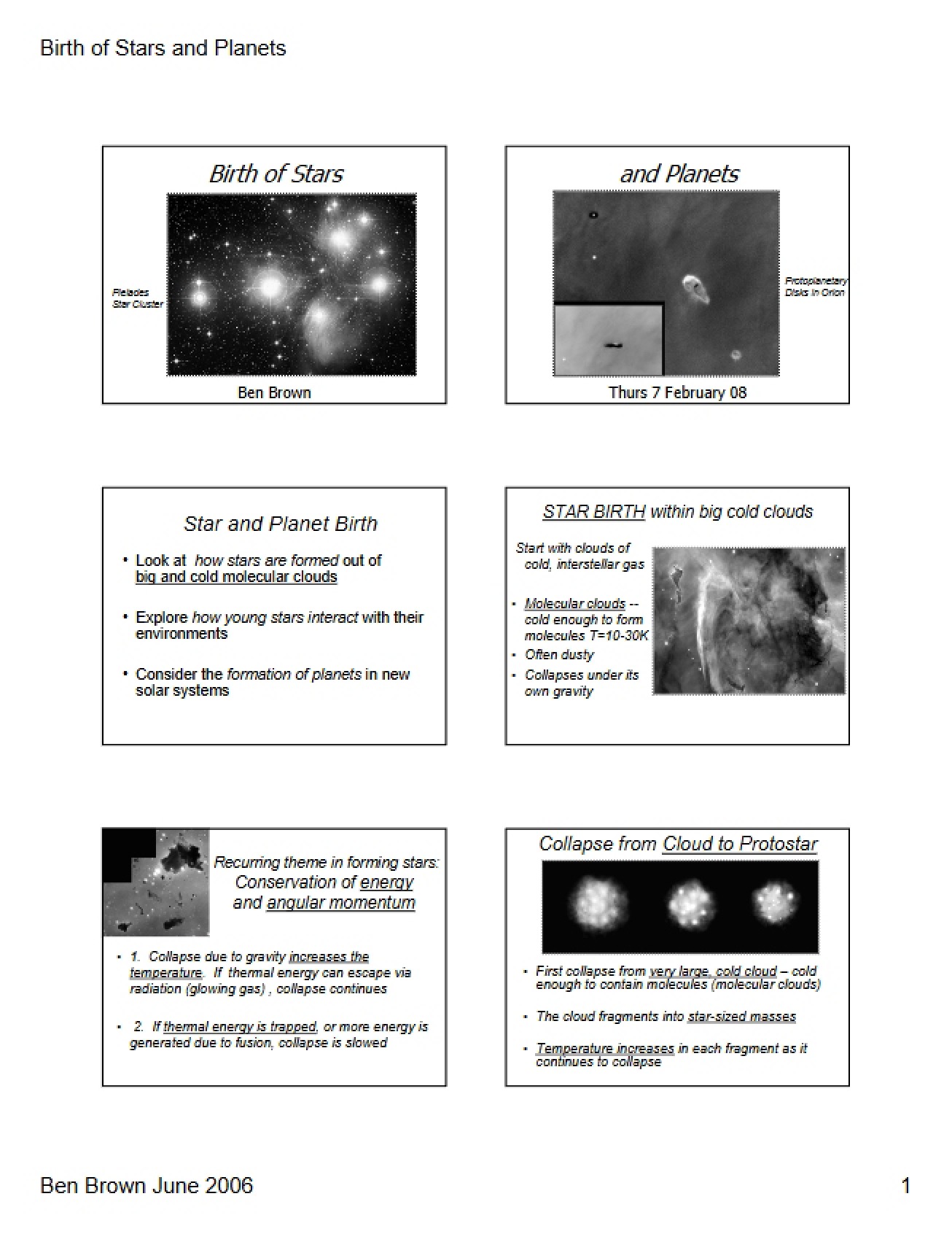 Formation of Stars and Planets