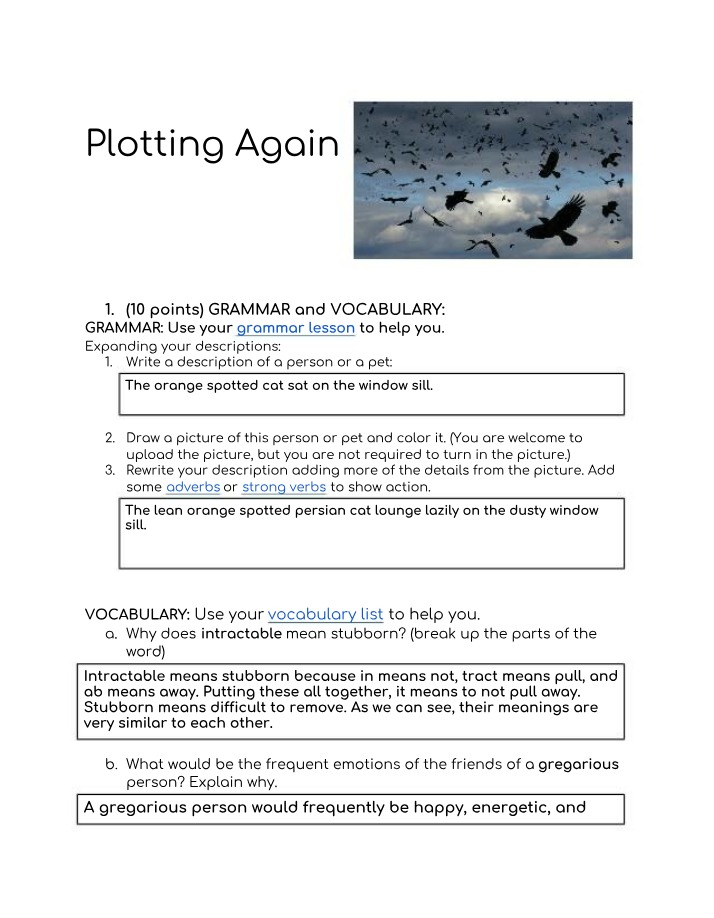 Expanding Descriptions - Adding Details and Action