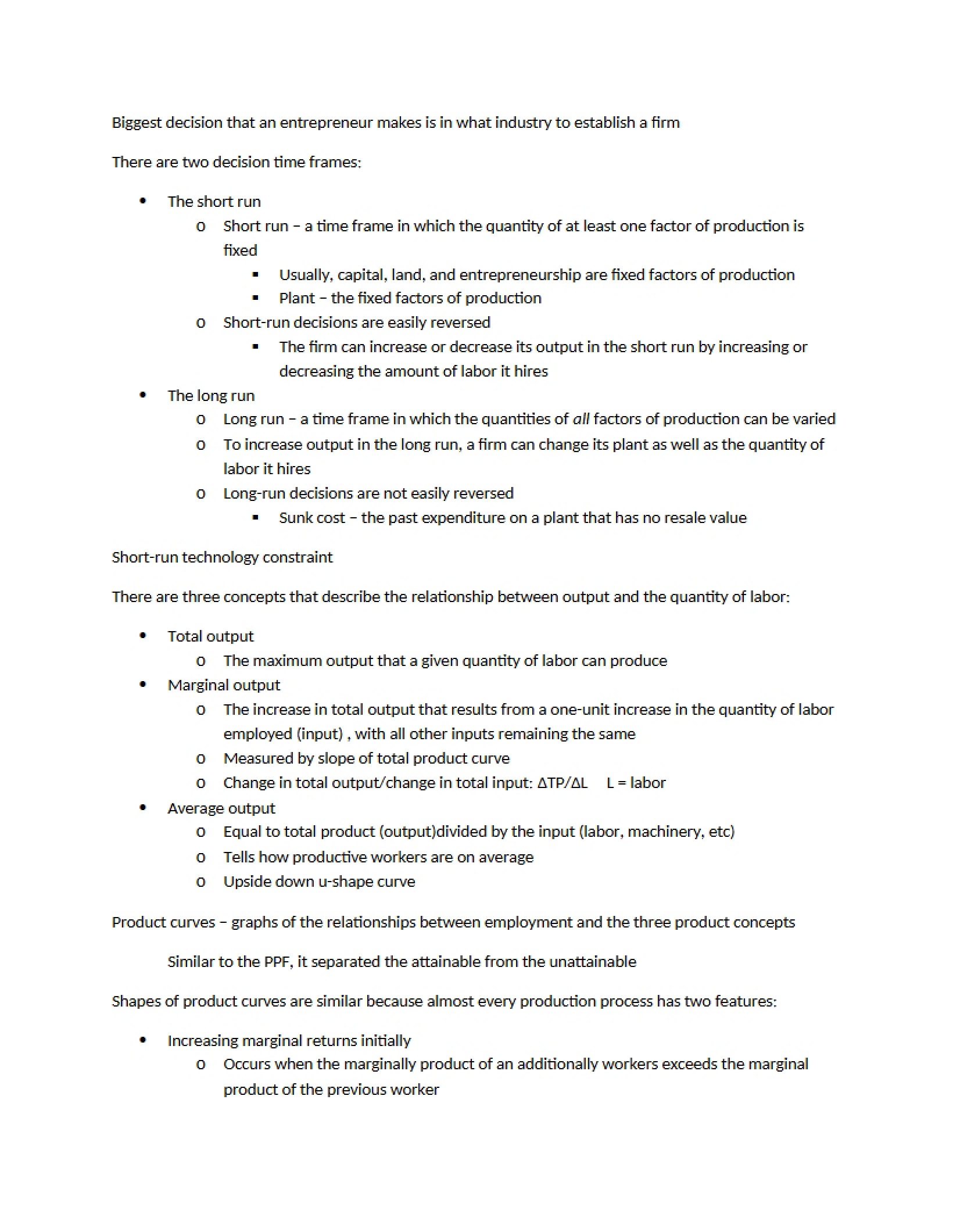 Micro Theory Notes