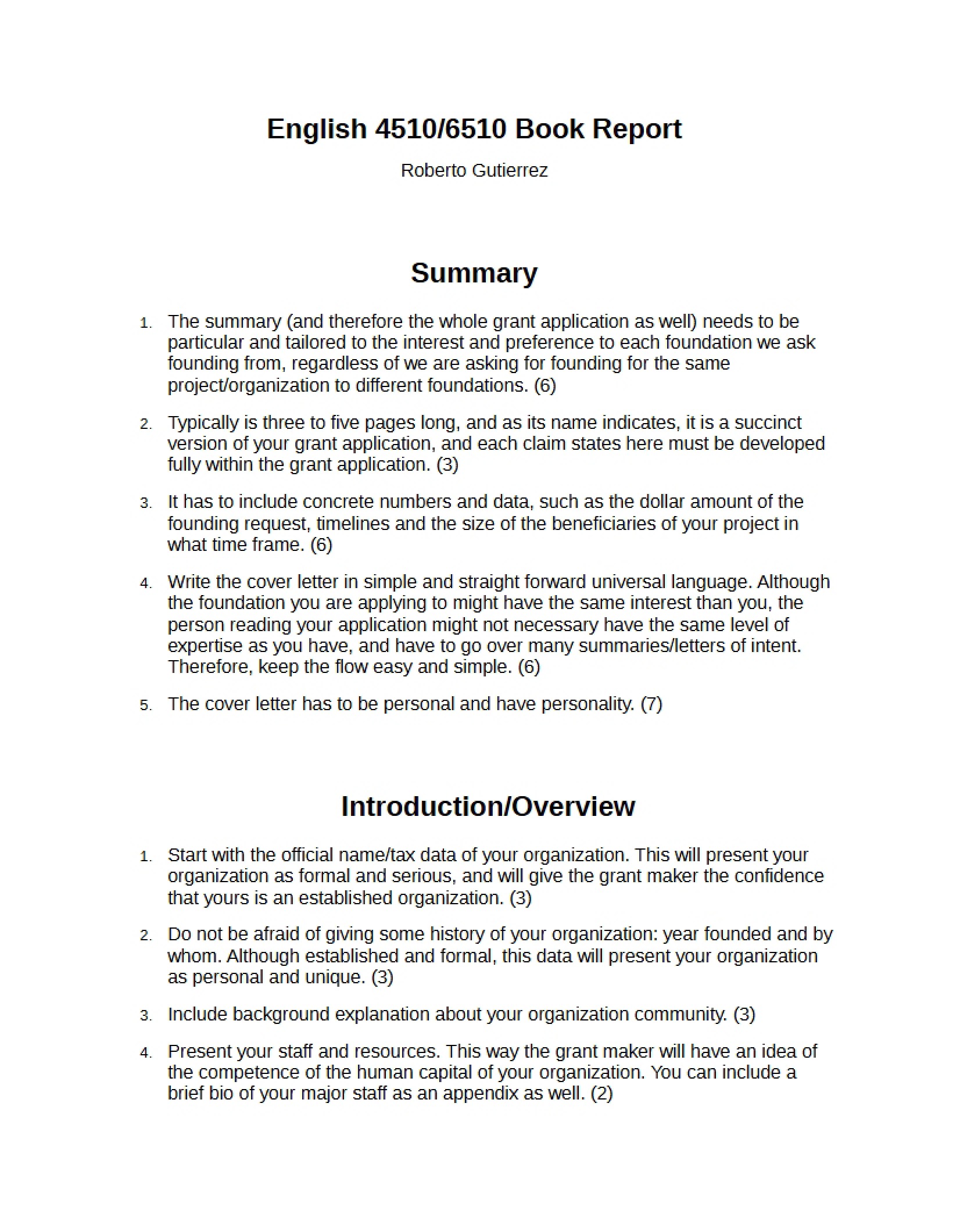 Book Report by Gutierrez