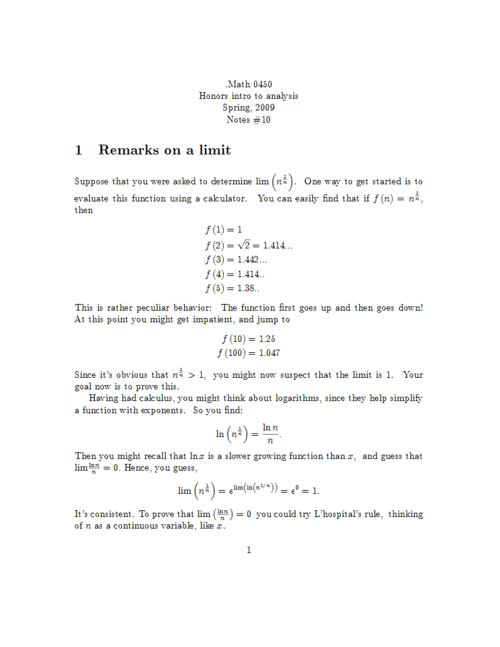 MATH 0450 Lecture Material