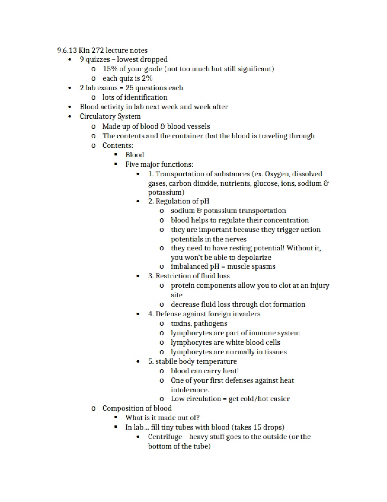 Lecture Notes from September 6, 2013