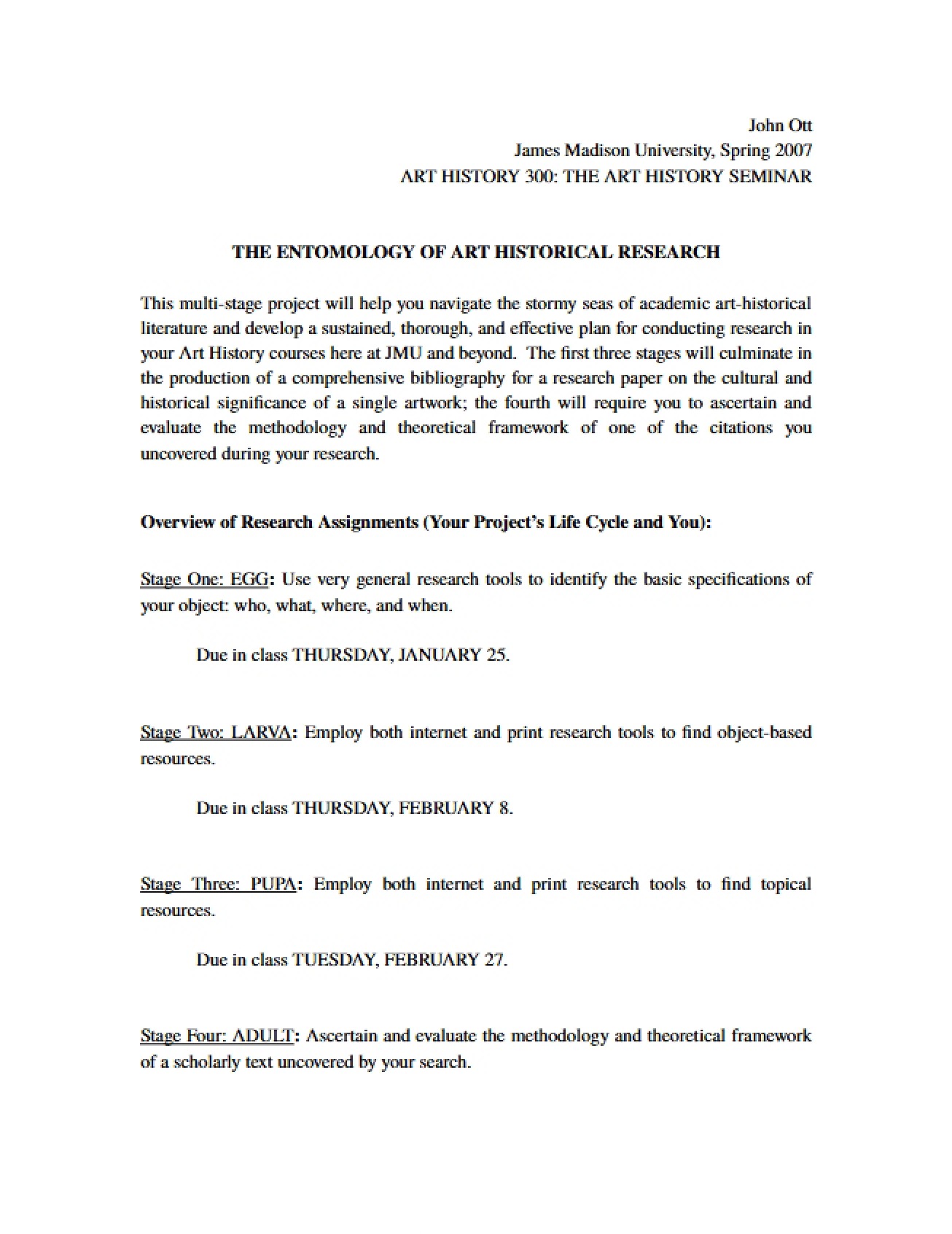 Introduction to the Entomology of Art Historical Research