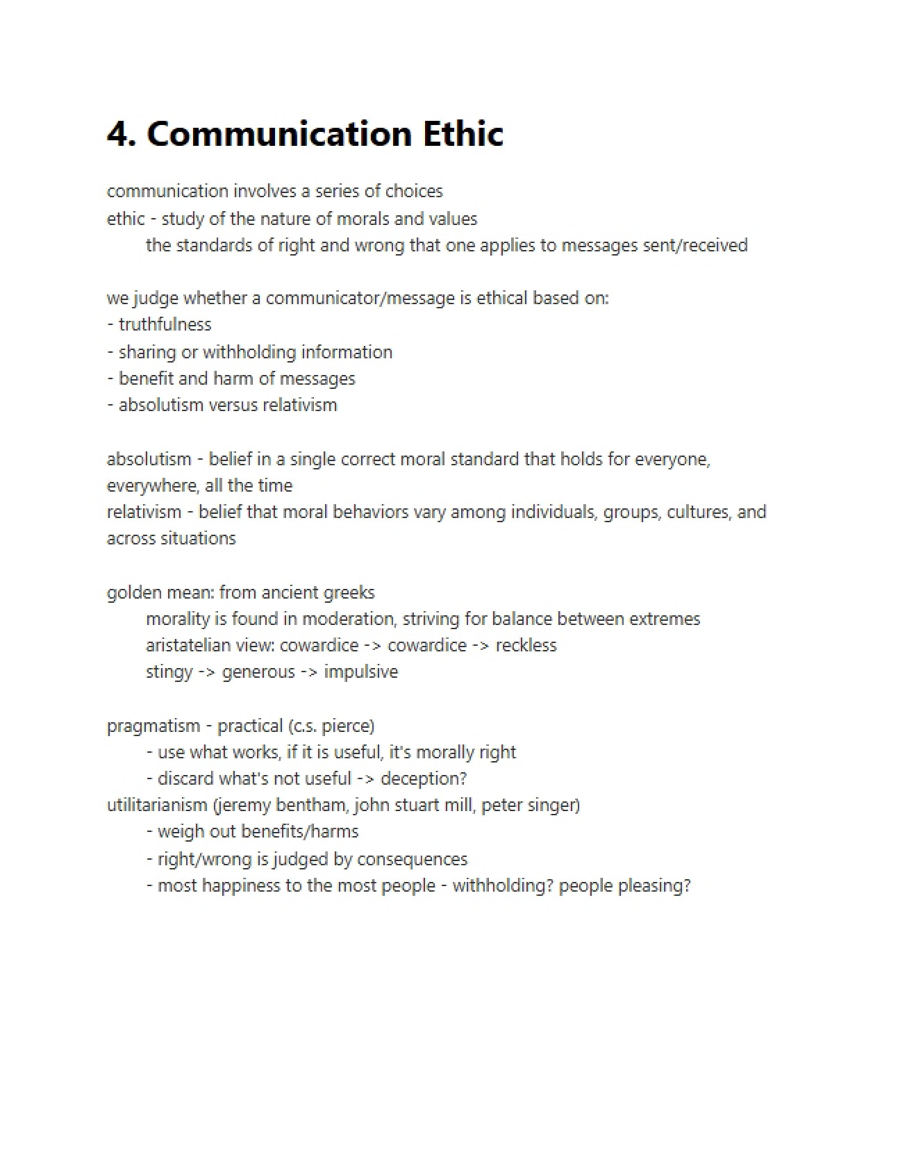 Ethics in Communication (4)