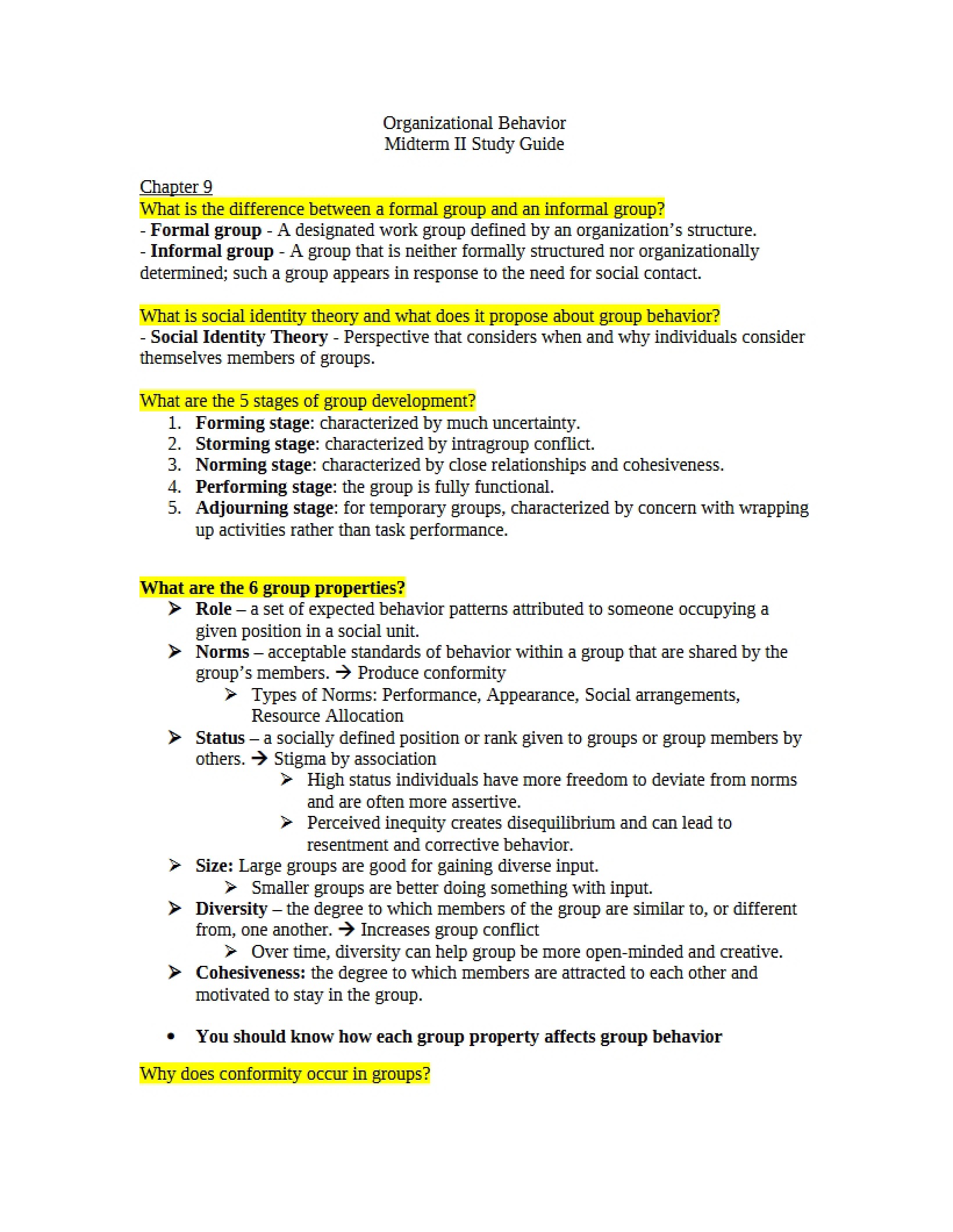 Intro to Organizational Behavior