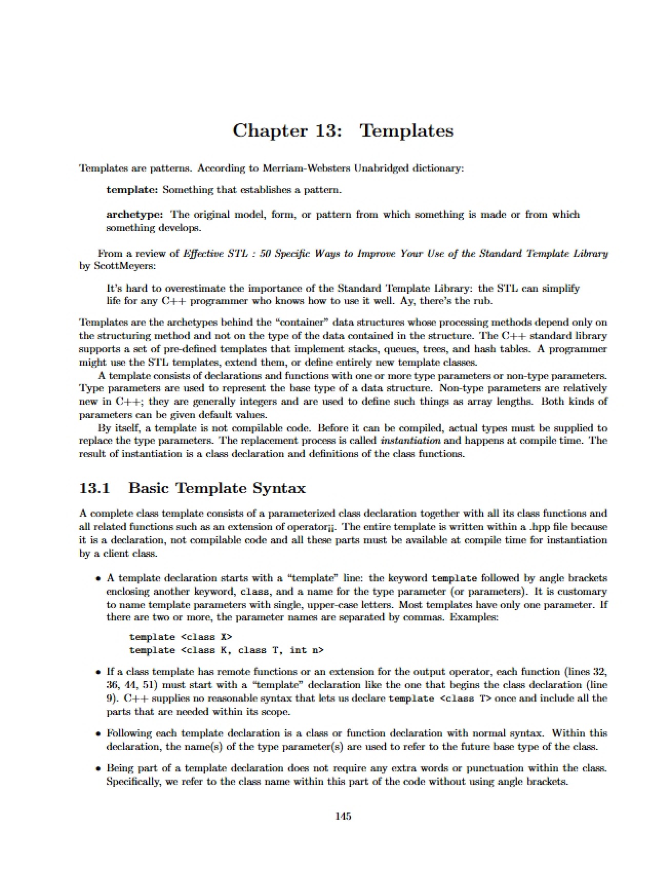 Templates (Chapter 13)