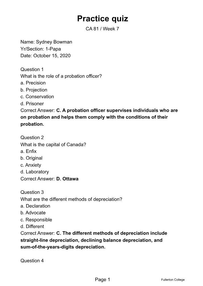 CENG Practice Quiz
