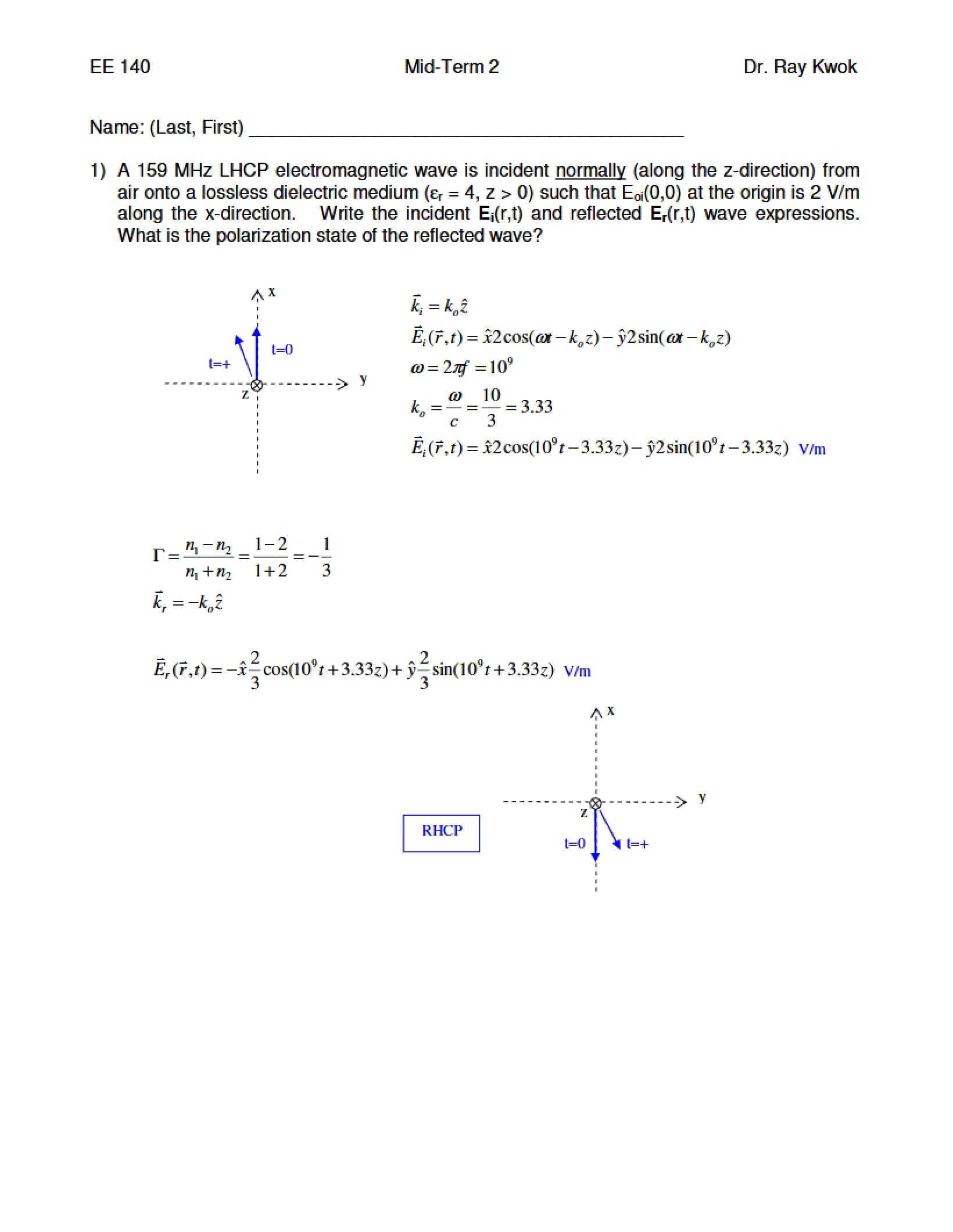 Solutions to MT2 Fall 2014