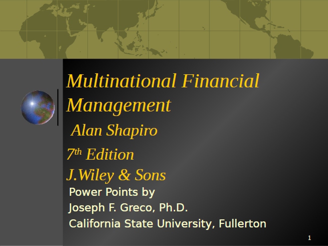 International Financial Management Concepts