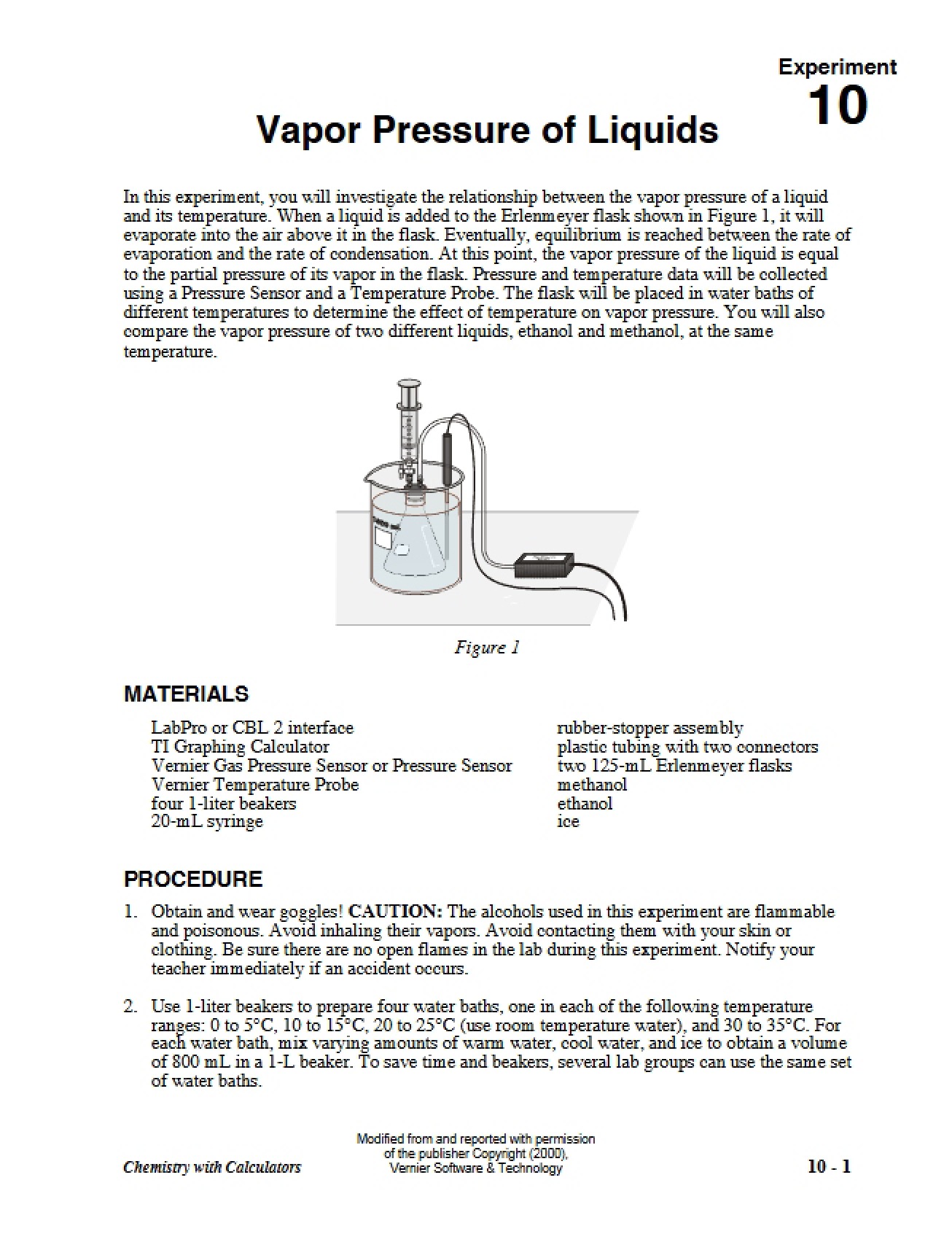 Vapor Pressure Activity 11 (Vernier)