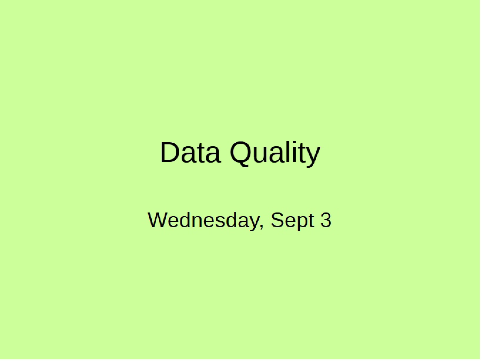 Quality of Data in Demography