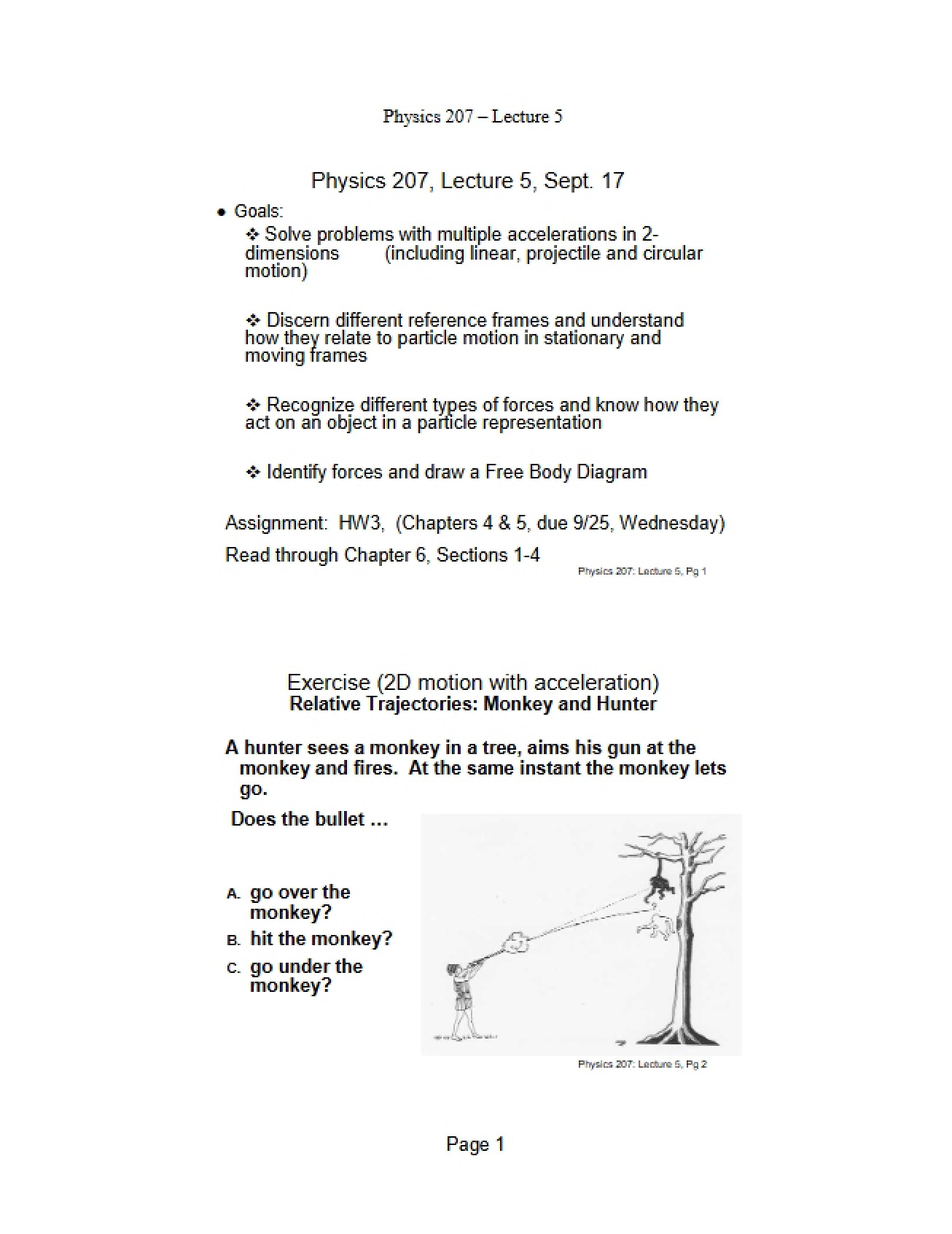 Fifth Lecture