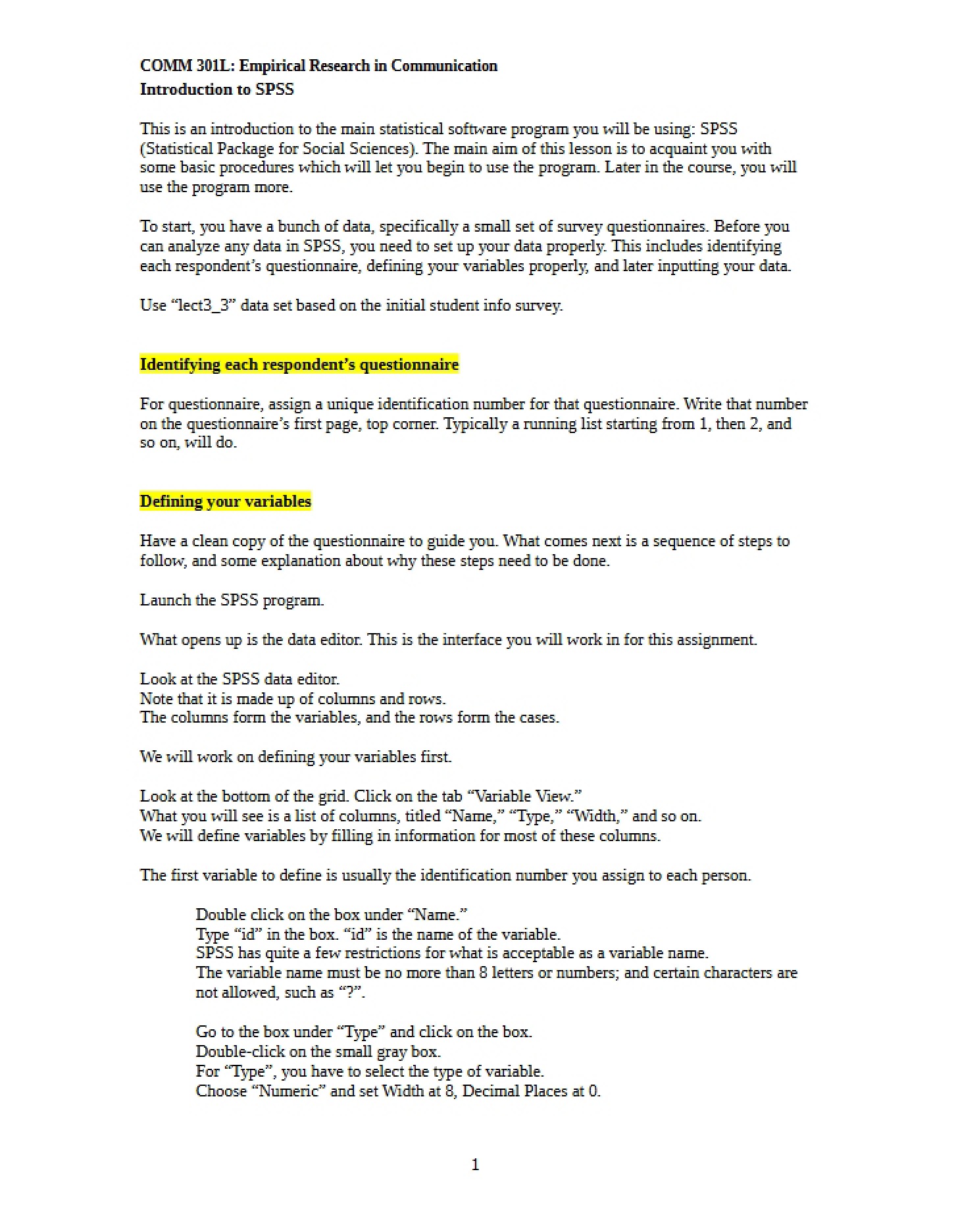 Lecture 3, Part 2