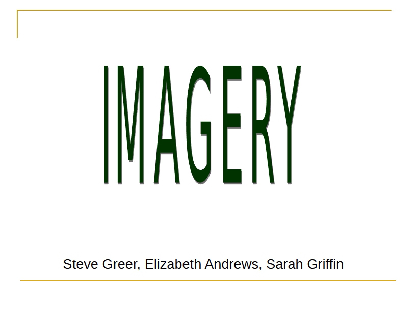 Imagery Workshop