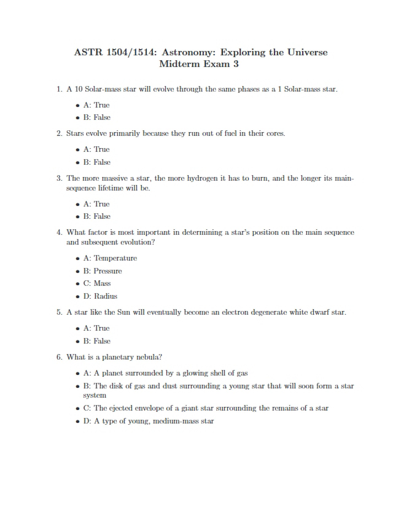 Third Midterm Yellow Version