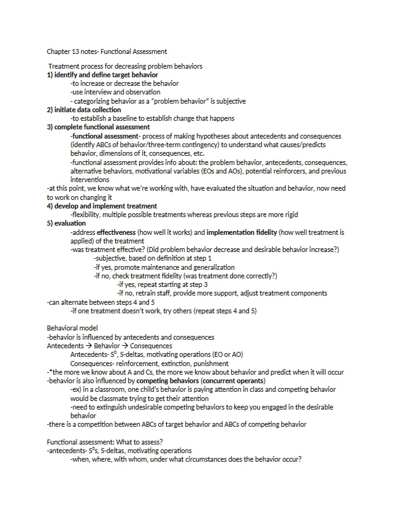 Assessing Behavioral Function