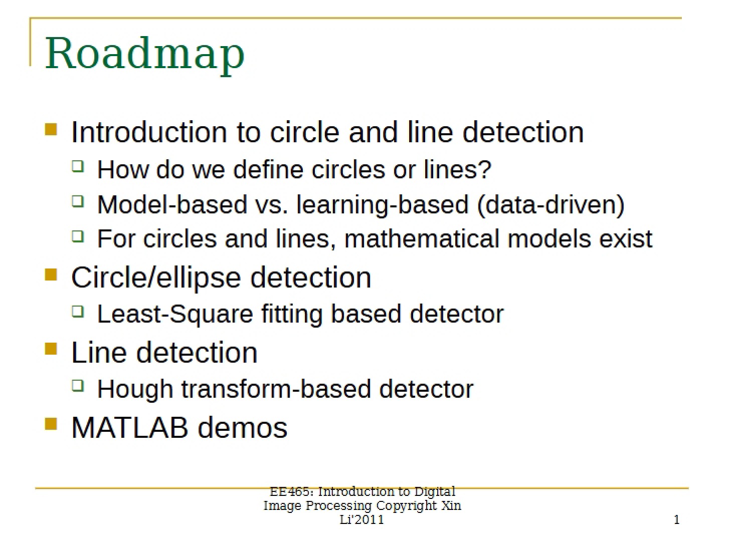 Course Roadmap