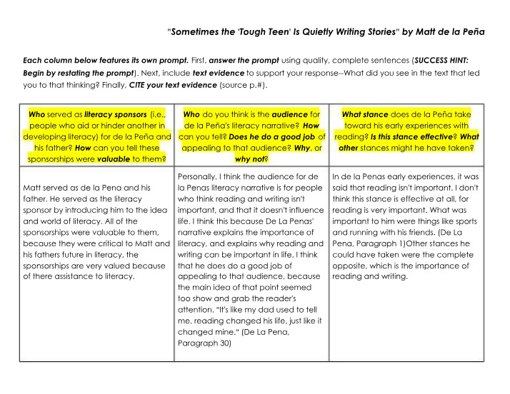 A Personal Narrative by Matt de - Unveiling the Power of Literacy
