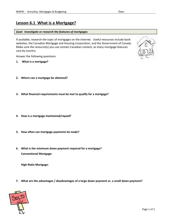 What is a Mortgage - Lesson 6.1