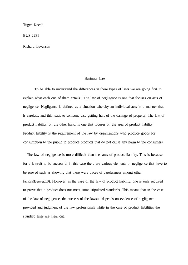Notes and References for Business Law