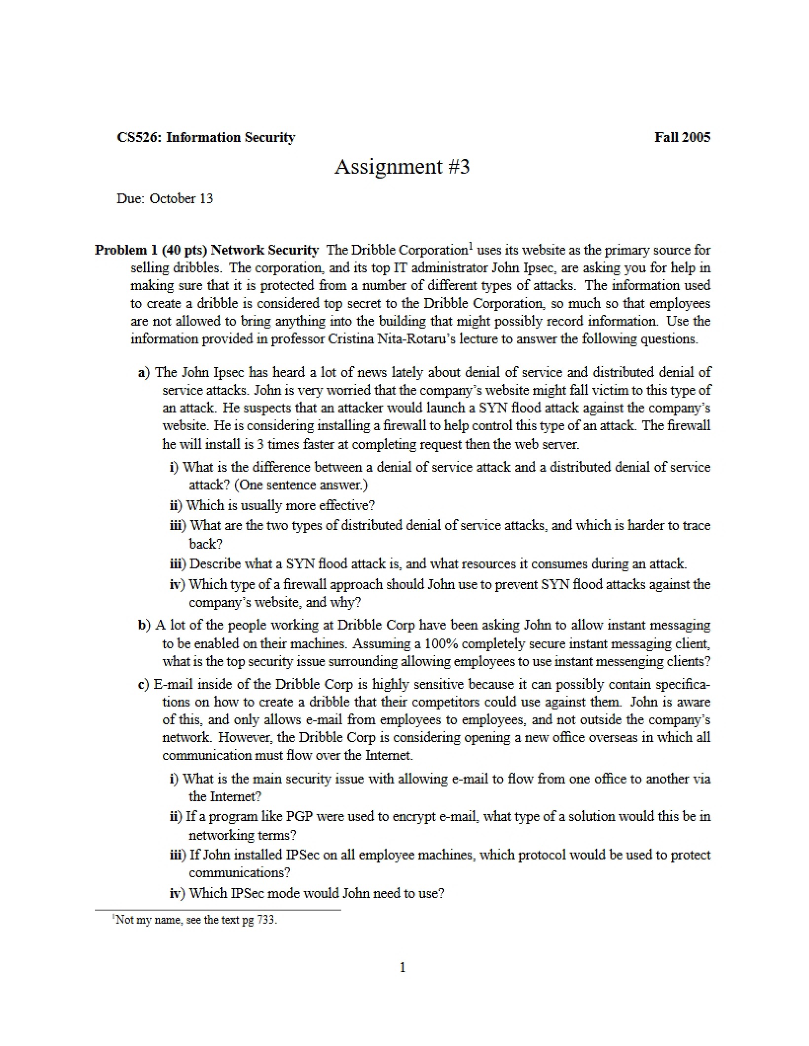 Third Assignment