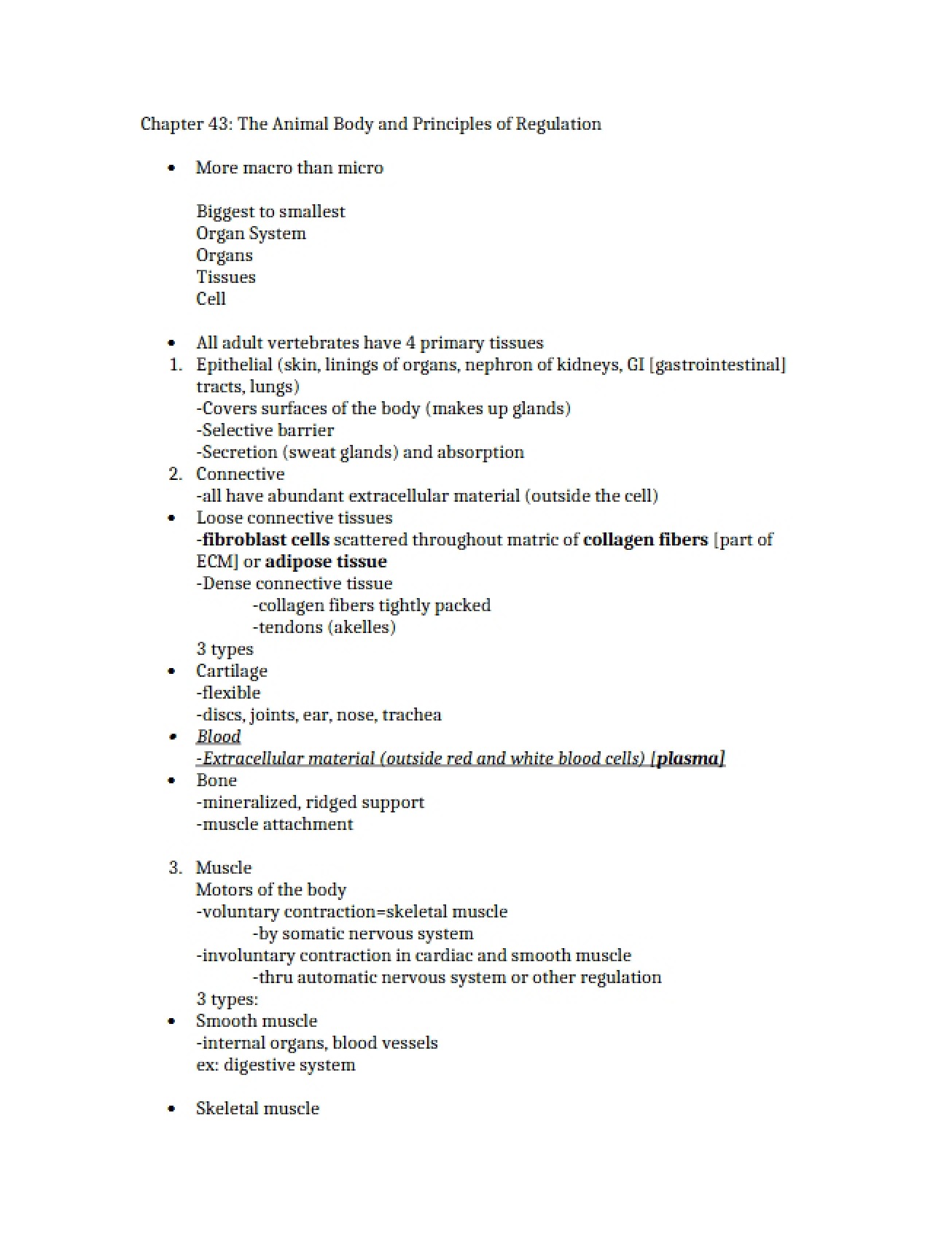 Regulation Principles and Animal Body (Ch. 43)
