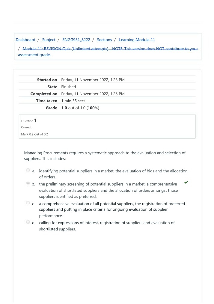 ENGG461 Quiz 11