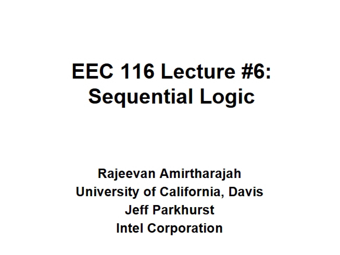 Logic Sequential