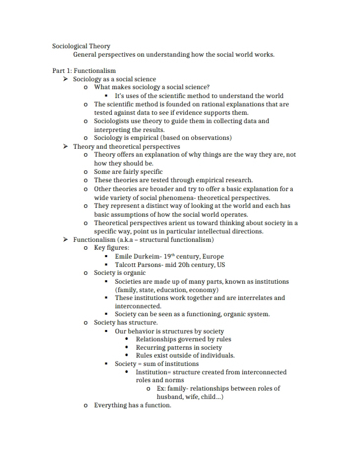 Theories in Sociology