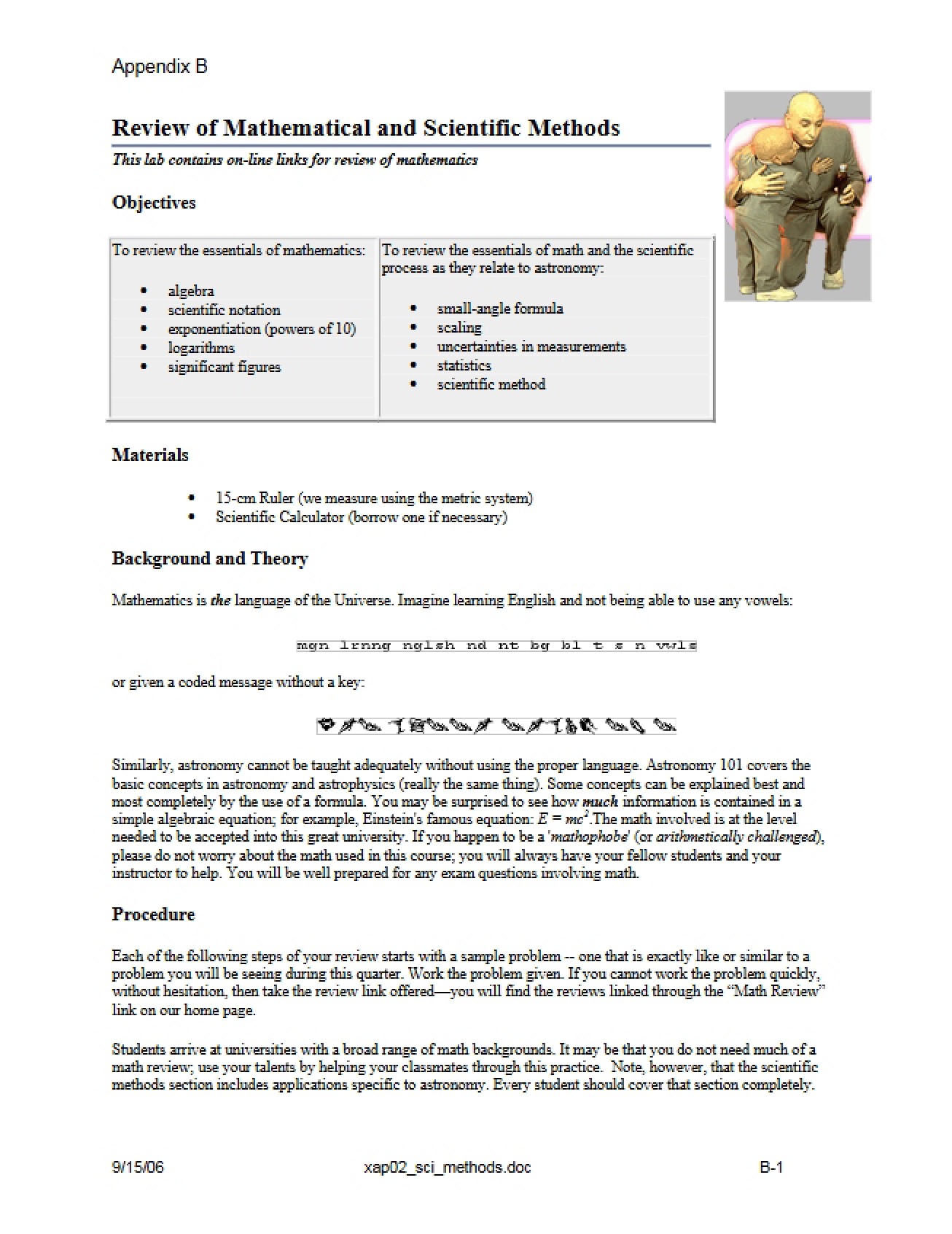 Scientific and Mathematical Methods Review