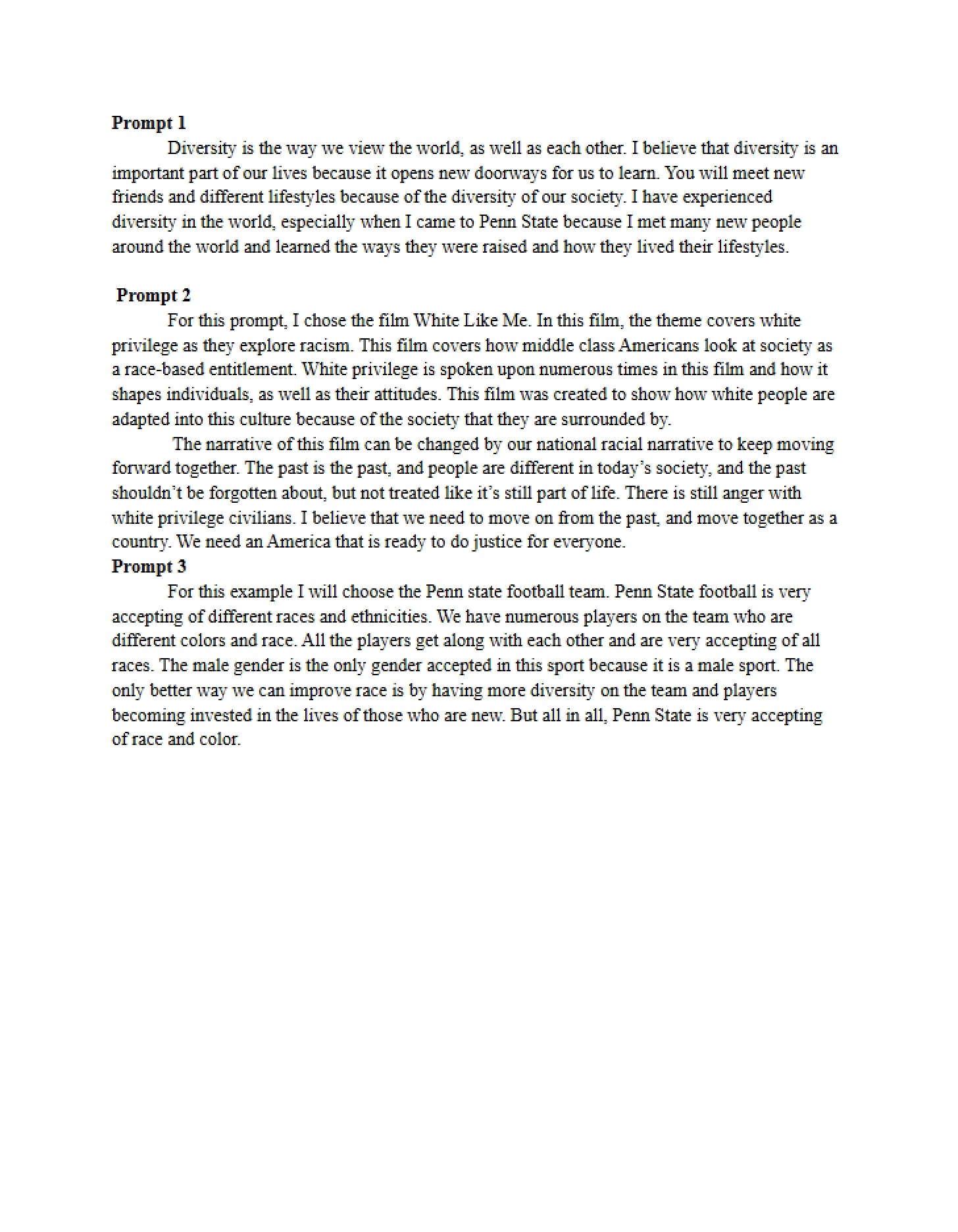 Second Composition Task