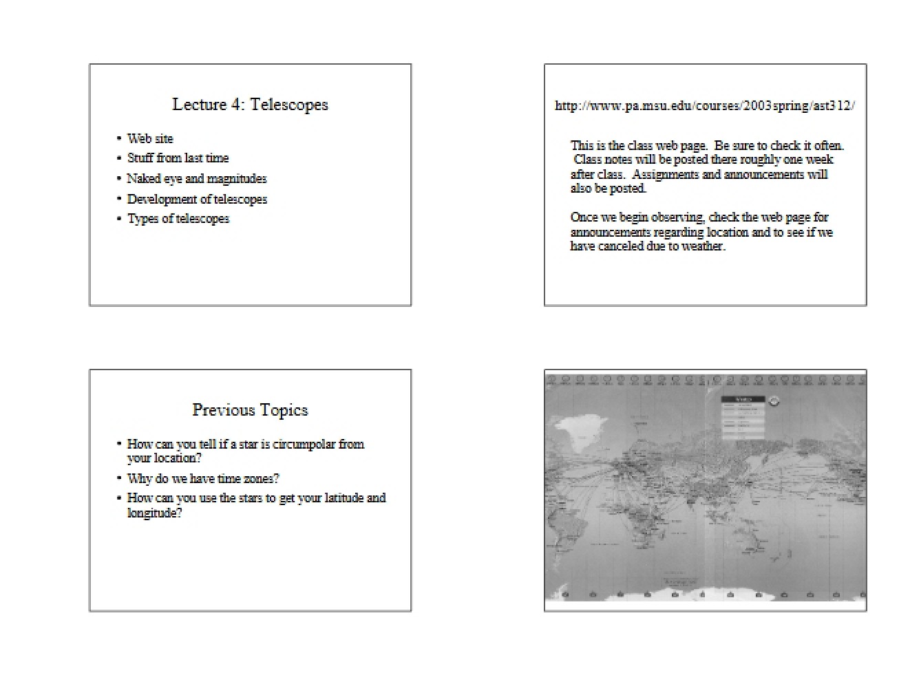 Notes for Session Four