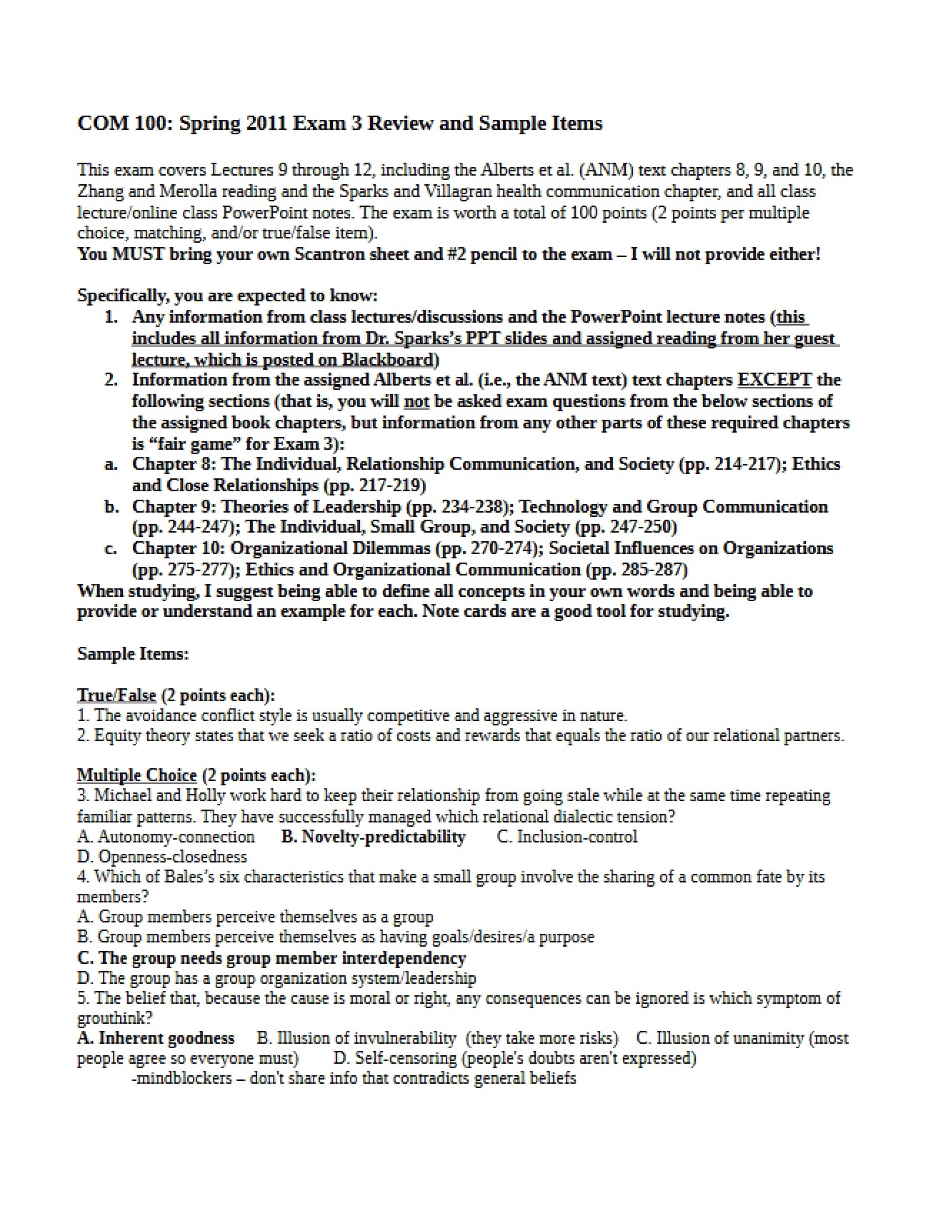 Communication Studies Guide