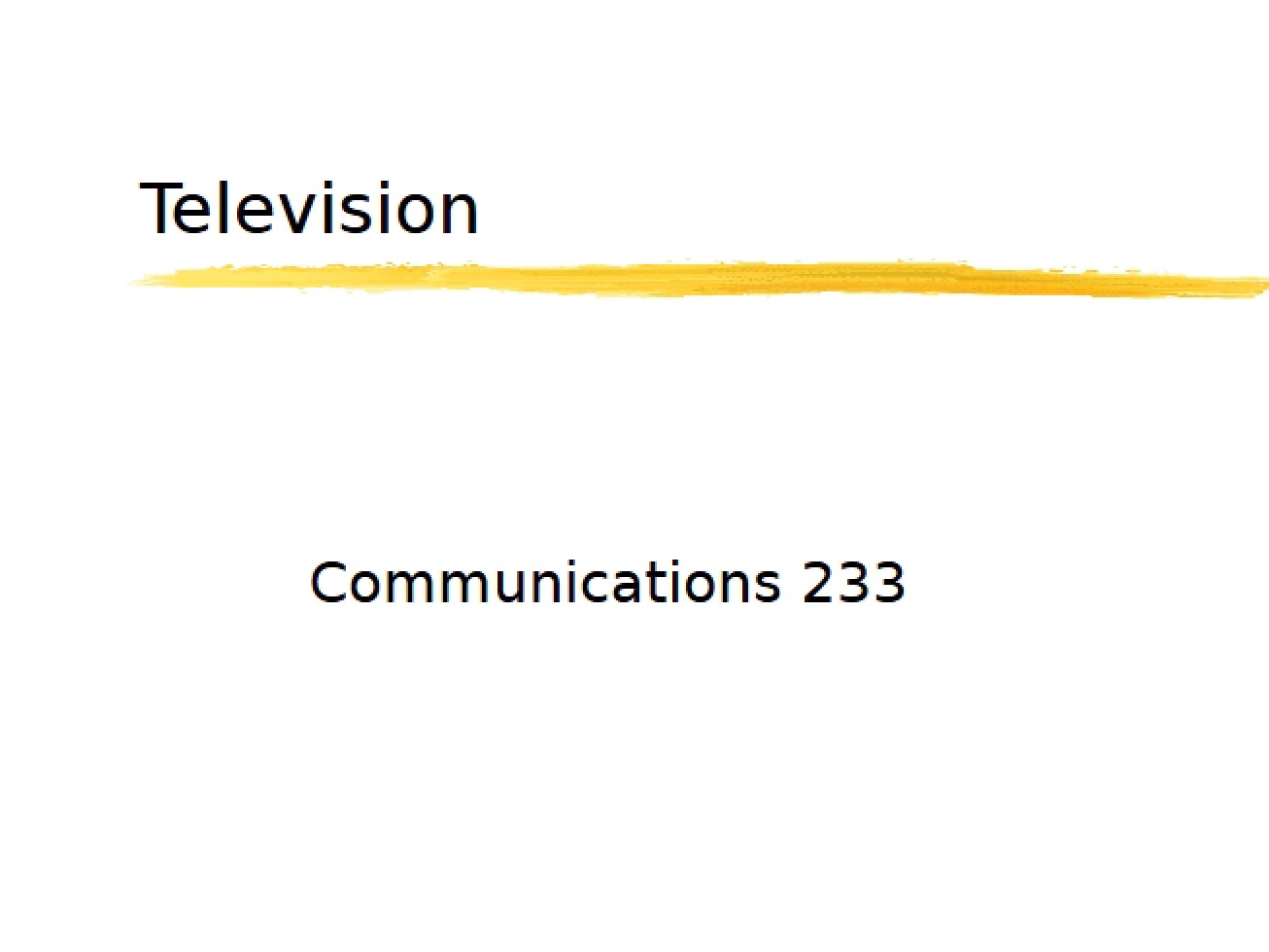 Television Broadcasting
