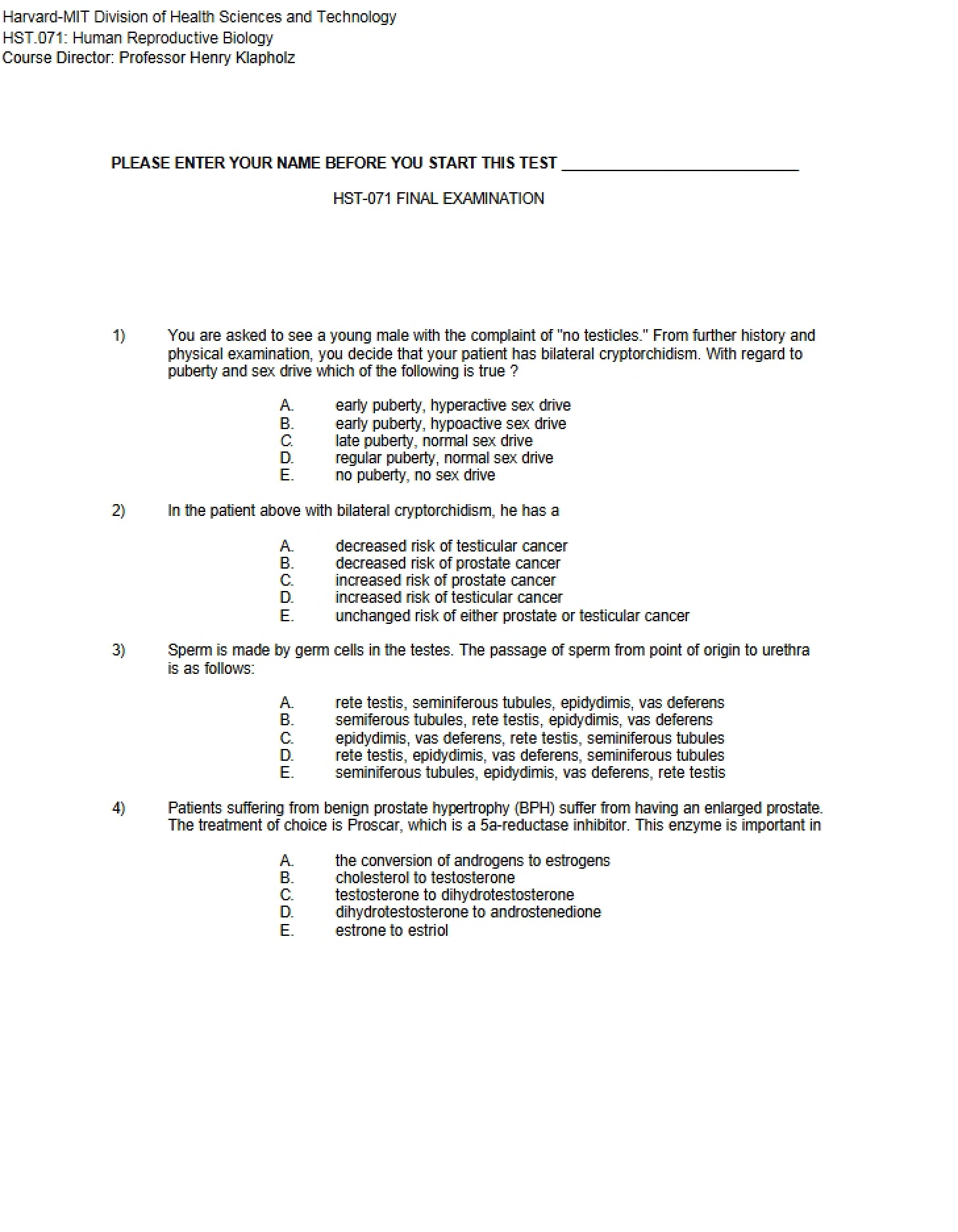 Comprehensive Final Assessment