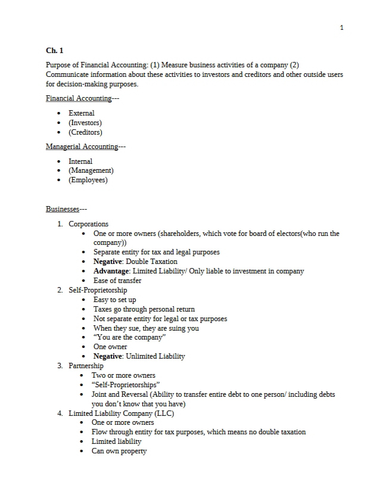 Foundational Concepts of Financial Accounting