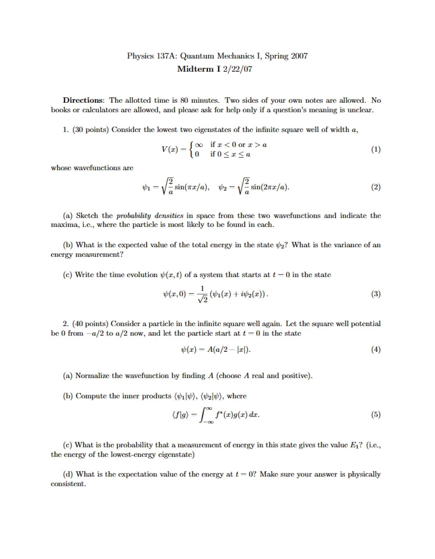 Mid-Semester Test