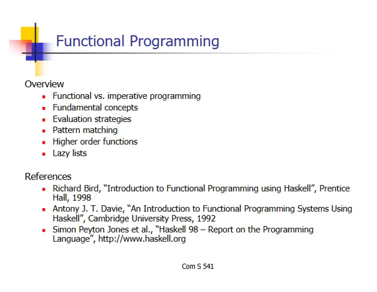 Introduction to Functional Programming