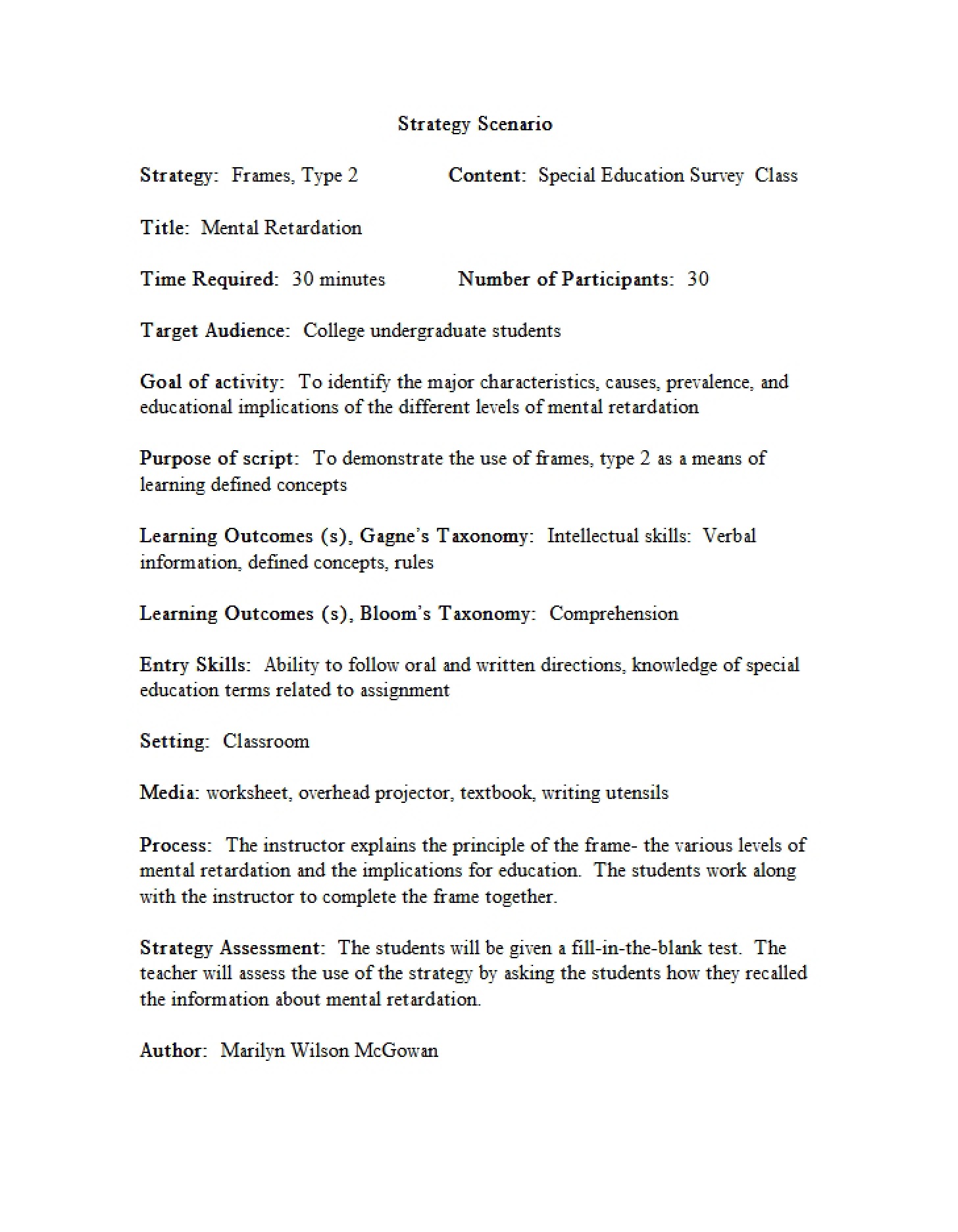Scenario for Strategic Planning